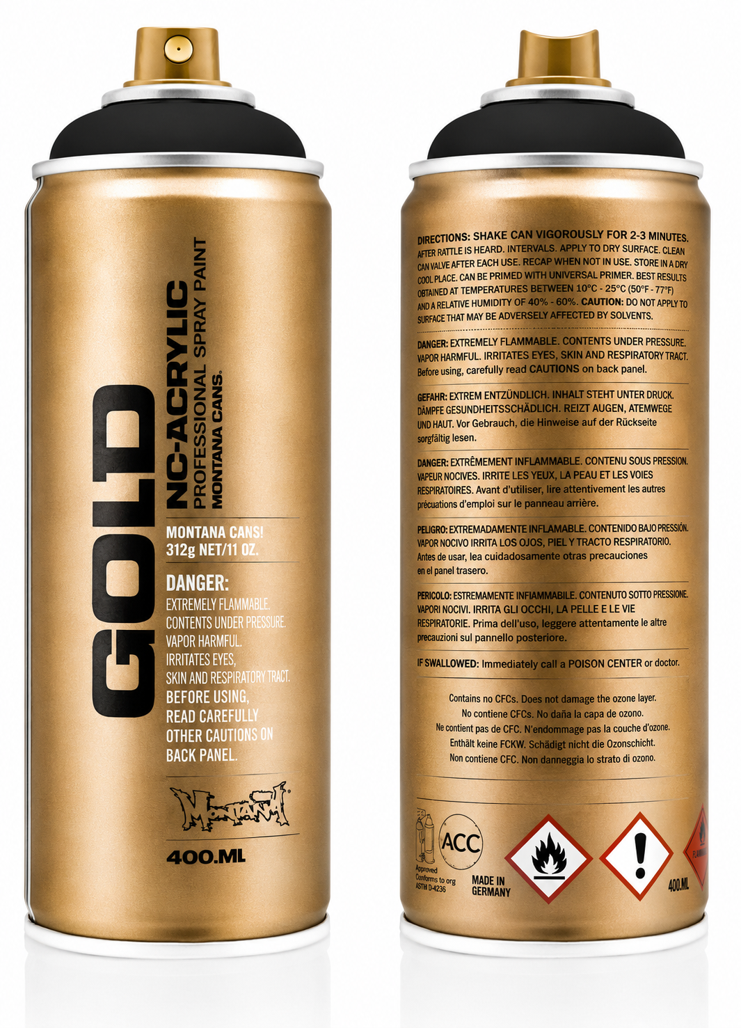 Montana GOLD Spray Black 400 ml