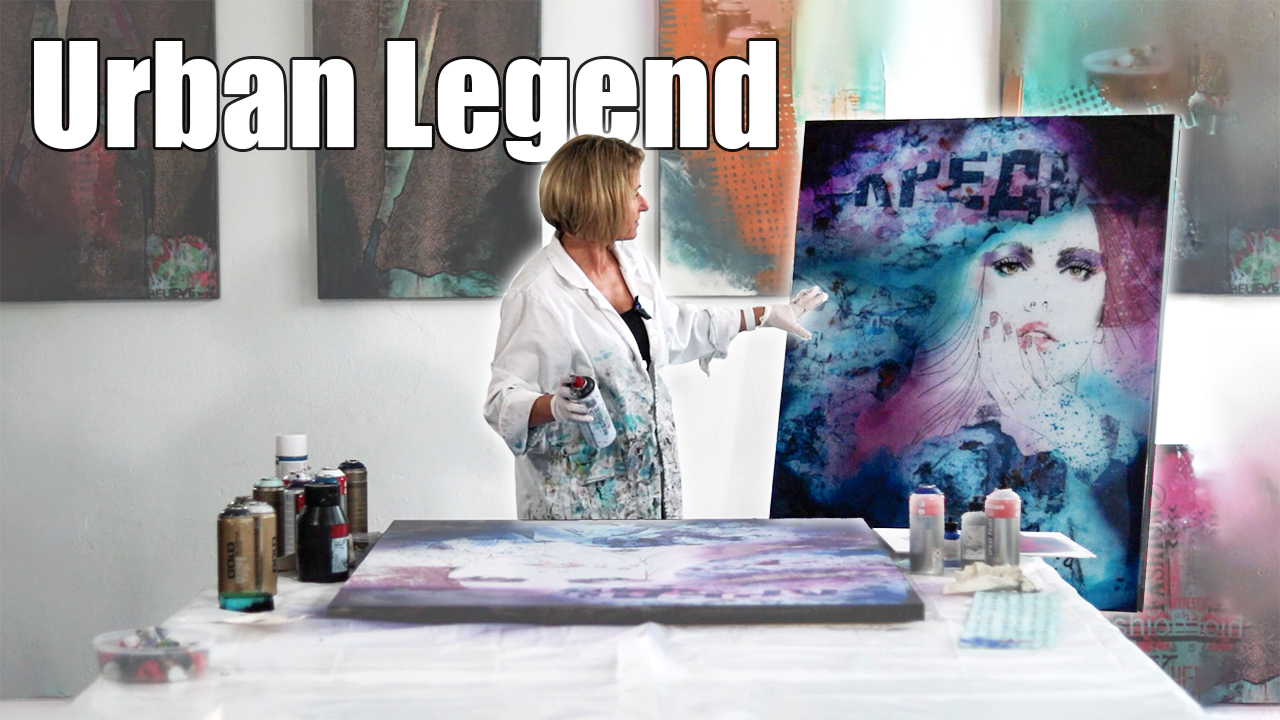 „Urban Legend“: Mixed-Media-Collage - English