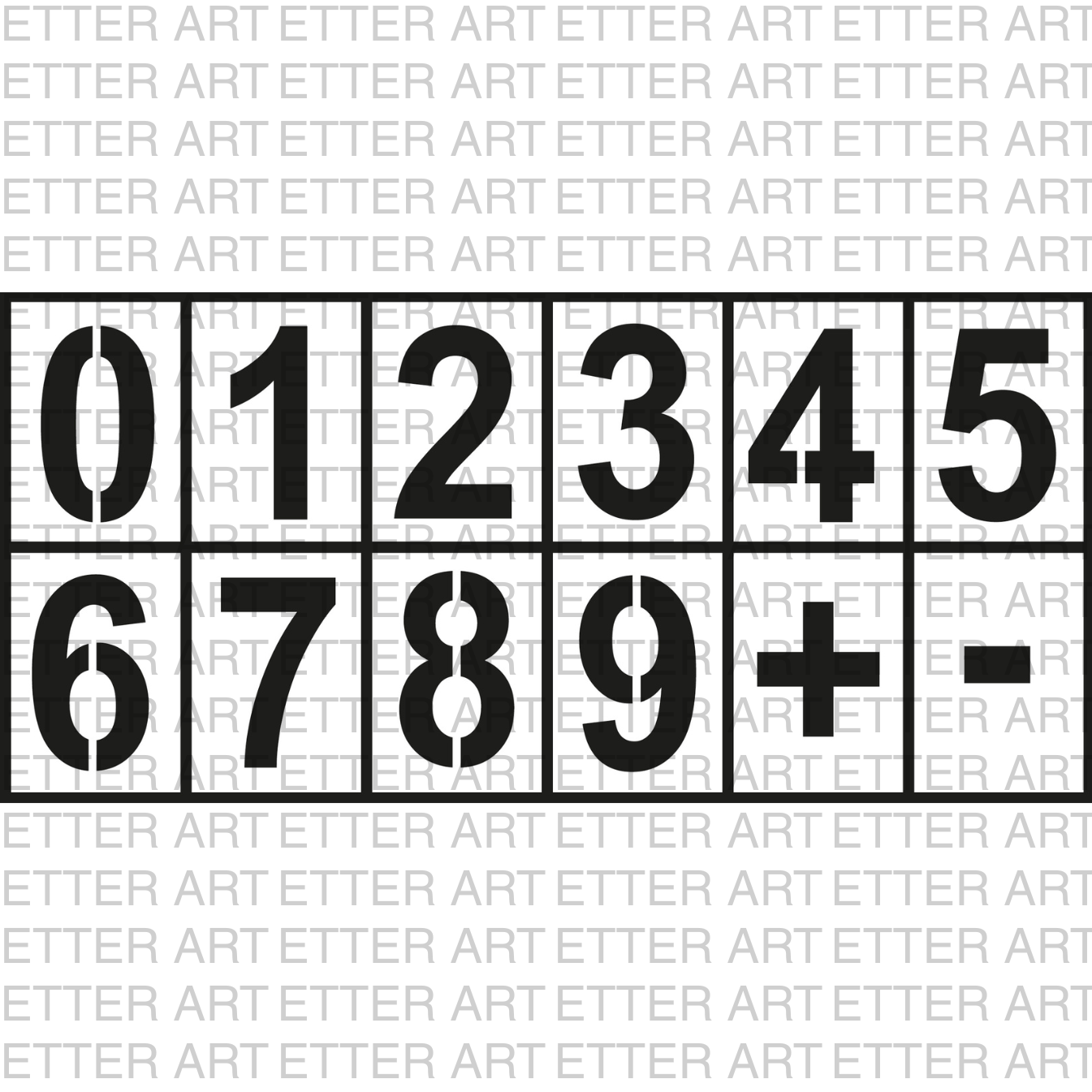 NUMBER SET BOLD STYLE